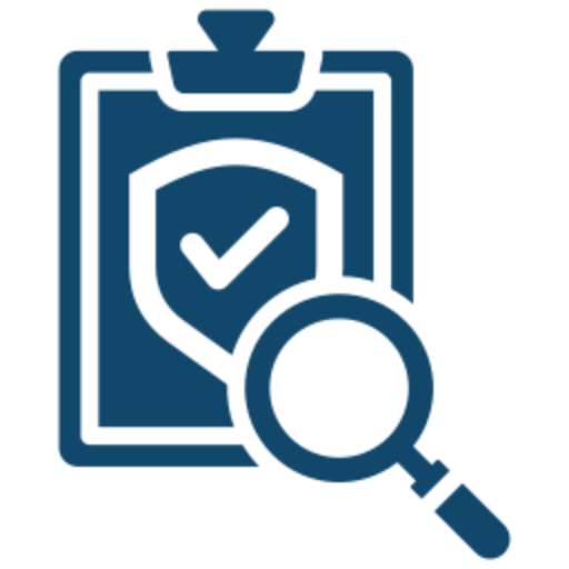 Checklist with magnifying glass icon