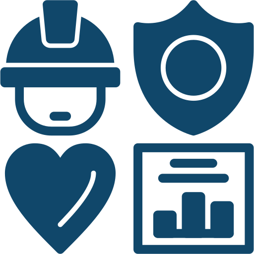 Worker safety and health icons