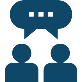 Conversation between two individuals icon